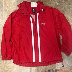 Chaps Ralph Lauren Red and White Windbreaker Jacket